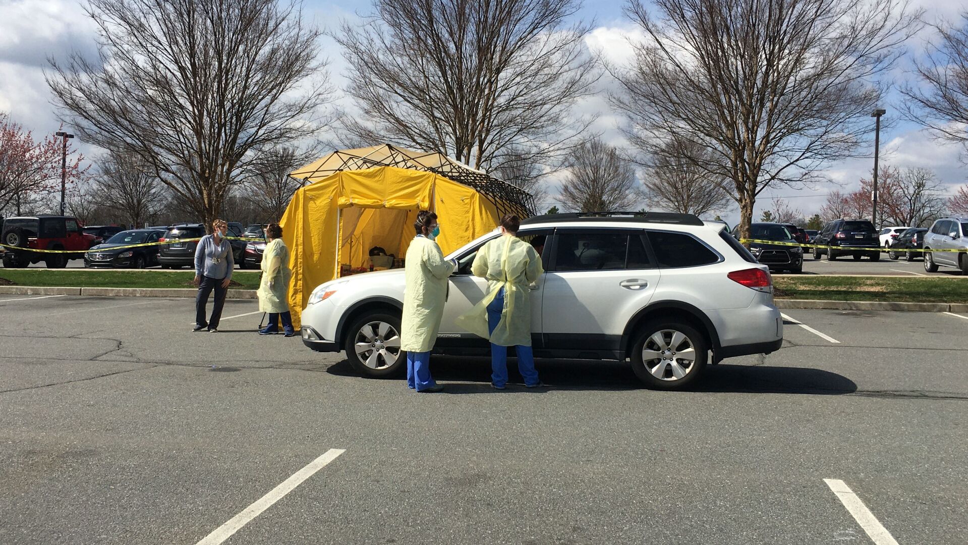 Penn State Health St. Joseph drive-up coronavirus - COVID-19 testing